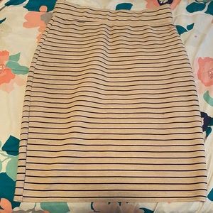 Pen striped Dress. Black and Tan